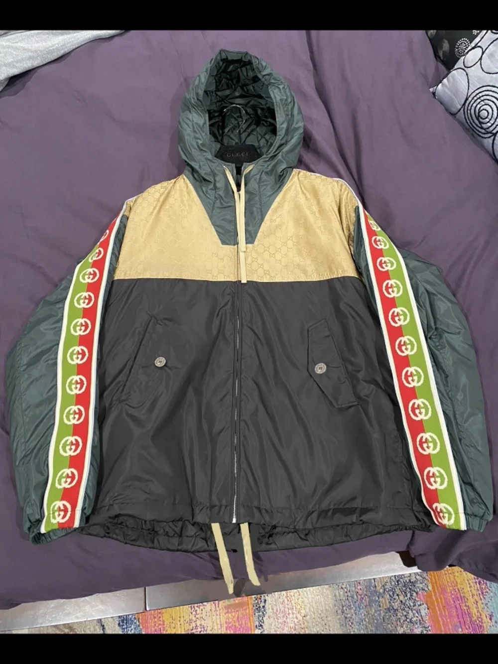 GUCCI GG JACQUARD NYLON JACKET